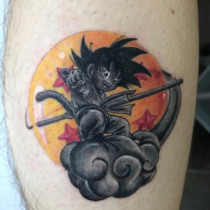 Does my nimbus cloud tattoo look like a piece of crap on my arm or am I  just tripping? : r/dbz