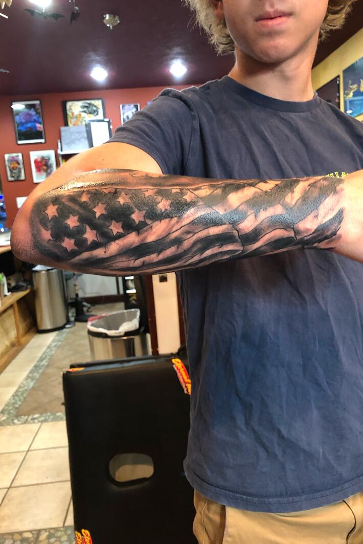 Share 69 american flag tattoo forearm best  thtantai2