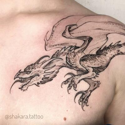 Red Dragon Temporary Tattoo/ Festival Accessories/ Fake Tattoo - Etsy