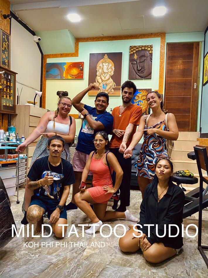 Фото тату Bamboo tattoo Thailand at mild