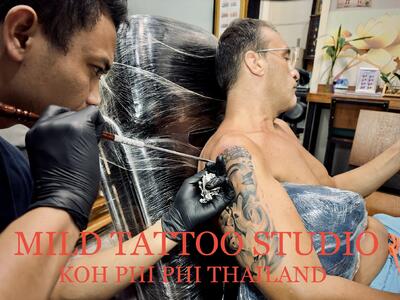 Bamboo tattoo Thailand at mild